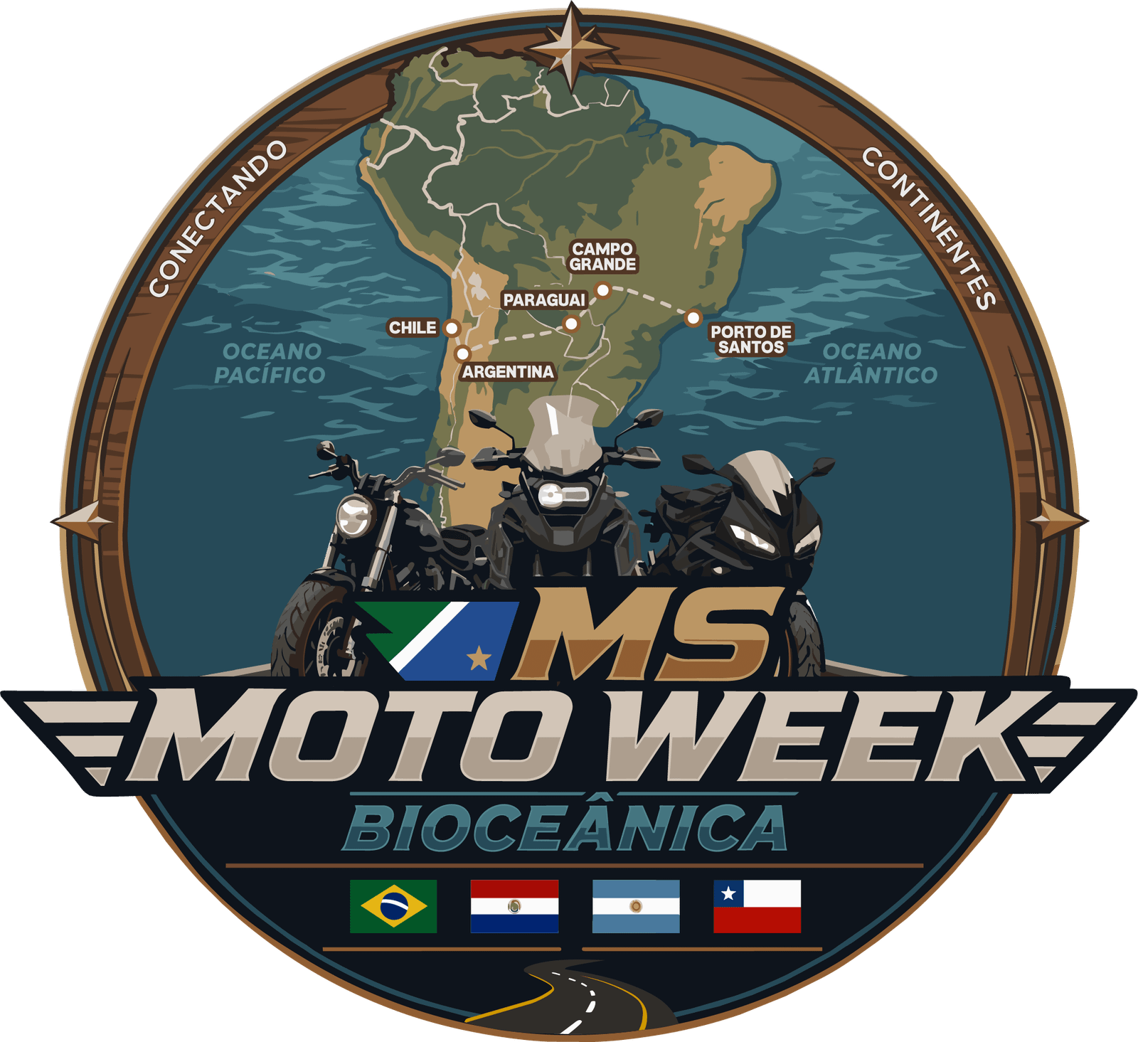 Rota Bioceânica conectando Brasil, Paraguai, Argentina e Chile